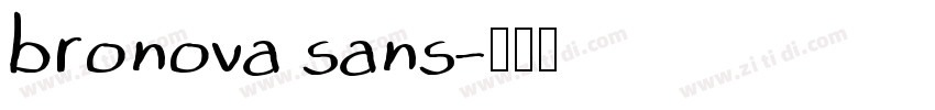 bronova sans字体转换